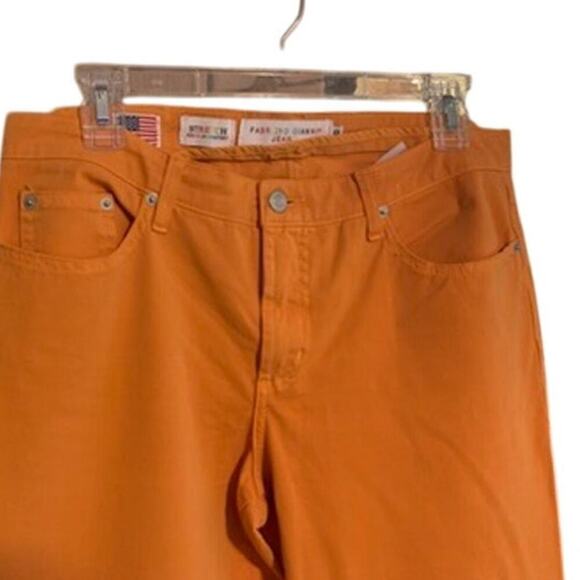 Fabrizio Gianni Orange Stretchy Classic Cut Jeans Size 10 - Picture 4 of 6
